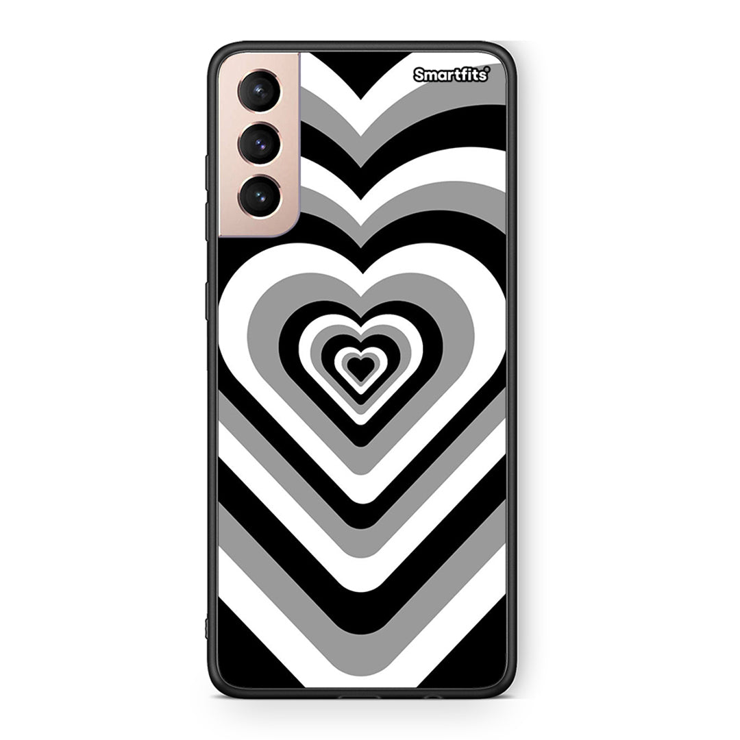 Samsung S21+ Black Hearts θήκη από τη Smartfits με σχέδιο στο πίσω μέρος και μαύρο περίβλημα | Smartphone case with colorful back and black bezels by Smartfits