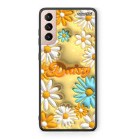 Thumbnail for Samsung S21+ Bubble Daisies θήκη από τη Smartfits με σχέδιο στο πίσω μέρος και μαύρο περίβλημα | Smartphone case with colorful back and black bezels by Smartfits