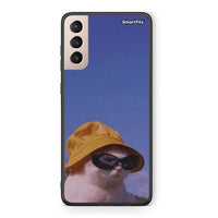 Thumbnail for Samsung S21+ Cat Diva θήκη από τη Smartfits με σχέδιο στο πίσω μέρος και μαύρο περίβλημα | Smartphone case with colorful back and black bezels by Smartfits