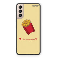 Thumbnail for Samsung S21+ Fries Before Guys Θήκη Αγίου Βαλεντίνου από τη Smartfits με σχέδιο στο πίσω μέρος και μαύρο περίβλημα | Smartphone case with colorful back and black bezels by Smartfits