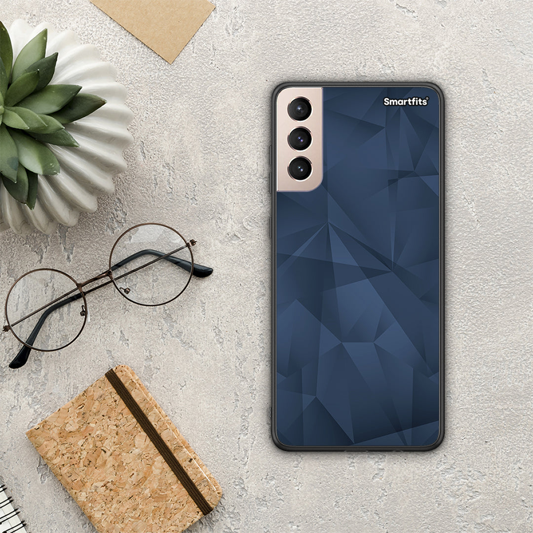 Geometric Blue Abstract - Samsung Galaxy S21+ case