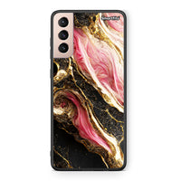 Thumbnail for Samsung S21+ Glamorous Pink Marble θήκη από τη Smartfits με σχέδιο στο πίσω μέρος και μαύρο περίβλημα | Smartphone case with colorful back and black bezels by Smartfits