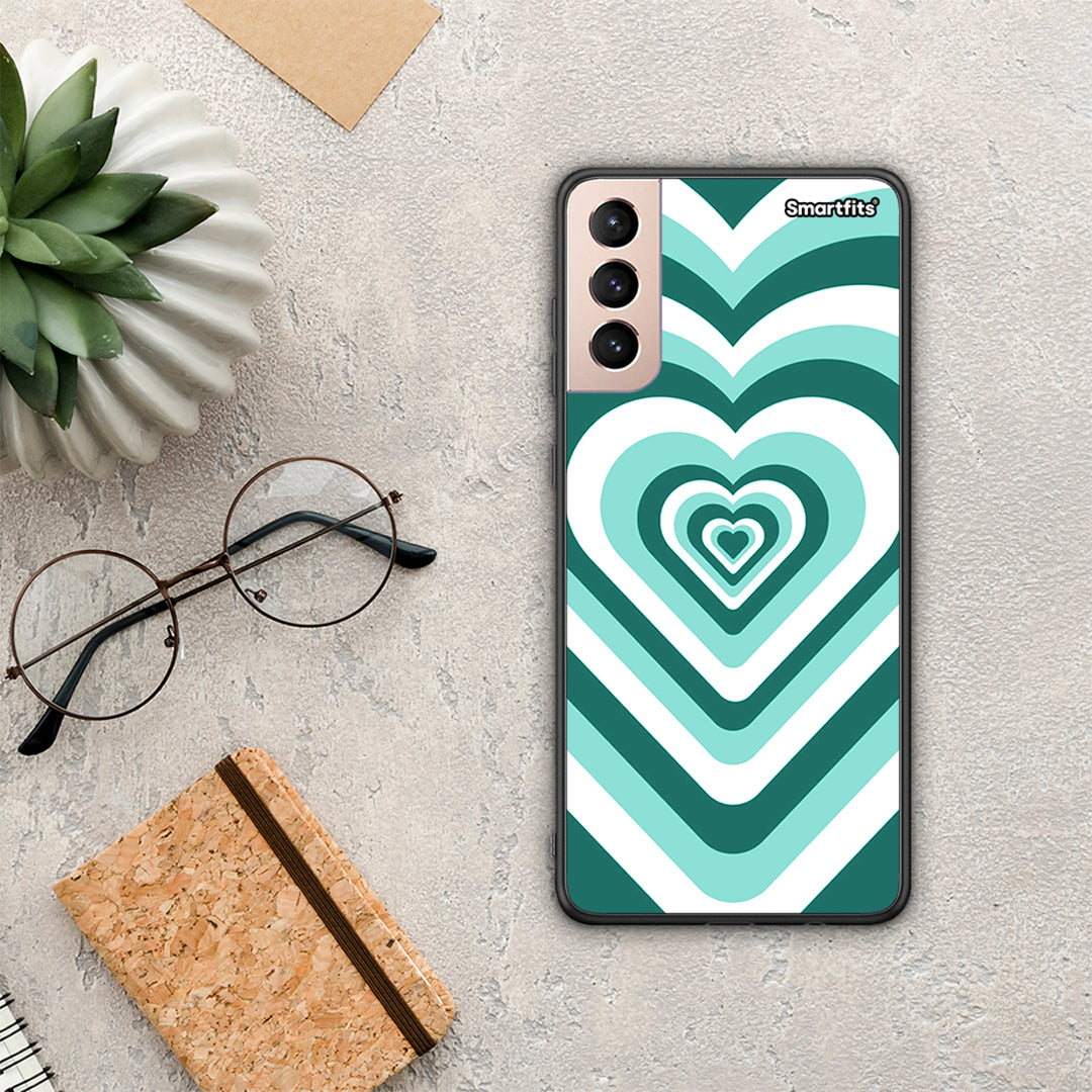 Green Hearts - Samsung Galaxy S21+ case
