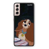 Thumbnail for Samsung S21+ Lady And Tramp 2 Θήκη Αγίου Βαλεντίνου από τη Smartfits με σχέδιο στο πίσω μέρος και μαύρο περίβλημα | Smartphone case with colorful back and black bezels by Smartfits