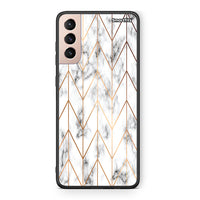 Thumbnail for 44 - Samsung S21+ Gold Geometric Marble case, cover, bumper