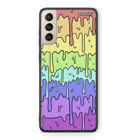 Thumbnail for Samsung S21+ Melting Rainbow θήκη από τη Smartfits με σχέδιο στο πίσω μέρος και μαύρο περίβλημα | Smartphone case with colorful back and black bezels by Smartfits