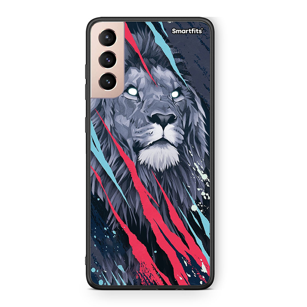 4 - Samsung S21+ Lion Designer PopArt case, cover, bumper