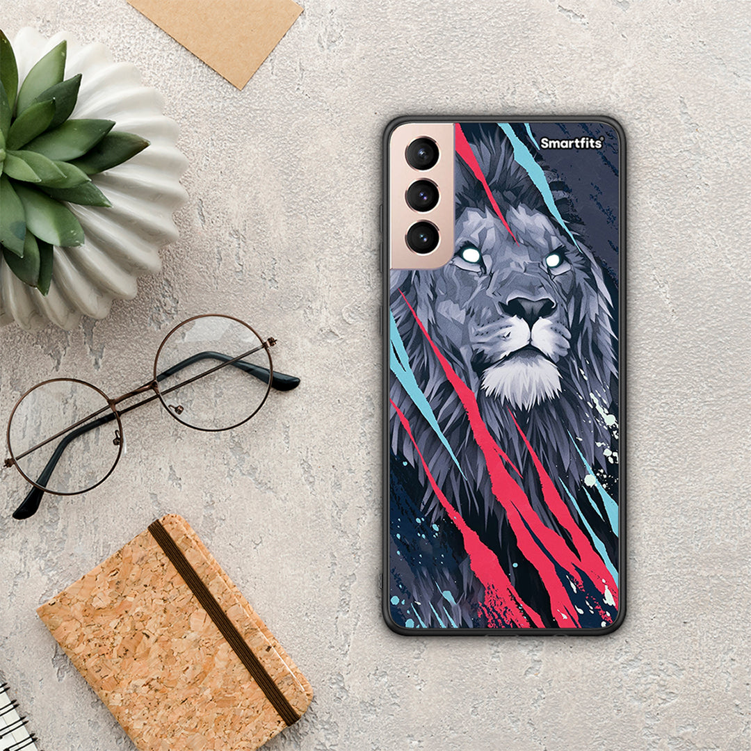 PopArt Lion Designer - Samsung Galaxy S21+ case