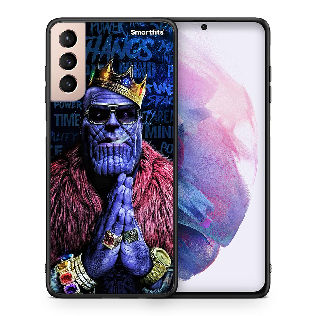 Θήκη Samsung S21+ Thanos PopArt από τη Smartfits με σχέδιο στο πίσω μέρος και μαύρο περίβλημα | Samsung S21+ Thanos PopArt case with colorful back and black bezels