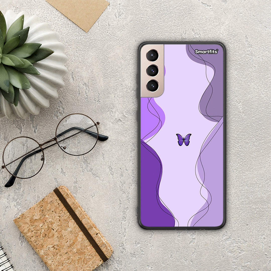 Purple Mariposa - Samsung Galaxy S21+ case