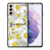 Thumbnail for Θήκη Samsung S21+ Summer Daisies από τη Smartfits με σχέδιο στο πίσω μέρος και μαύρο περίβλημα | Samsung S21+ Summer Daisies case with colorful back and black bezels