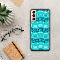 Thumbnail for Swimming Dolphins - Samsung Galaxy S21+ case