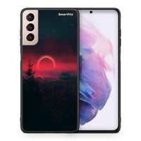 Thumbnail for Θήκη Samsung S21+ Sunset Tropic από τη Smartfits με σχέδιο στο πίσω μέρος και μαύρο περίβλημα | Samsung S21+ Sunset Tropic case with colorful back and black bezels