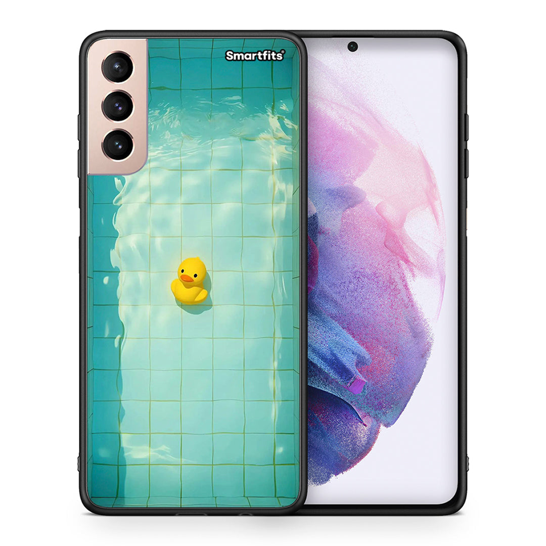 Θήκη Samsung S21+ Yellow Duck από τη Smartfits με σχέδιο στο πίσω μέρος και μαύρο περίβλημα | Samsung S21+ Yellow Duck case with colorful back and black bezels
