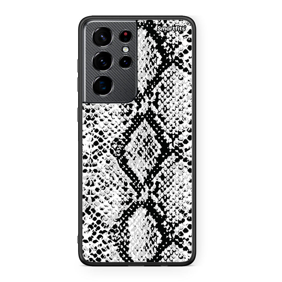 24 - Samsung S21 Ultra White Snake Animal case, cover, bumper