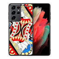 Thumbnail for Θήκη Samsung S21 Ultra Card Love από τη Smartfits με σχέδιο στο πίσω μέρος και μαύρο περίβλημα | Samsung S21 Ultra Card Love case with colorful back and black bezels