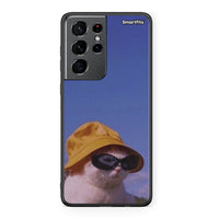 Thumbnail for Samsung S21 Ultra Cat Diva θήκη από τη Smartfits με σχέδιο στο πίσω μέρος και μαύρο περίβλημα | Smartphone case with colorful back and black bezels by Smartfits