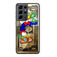 Thumbnail for Samsung S21 Ultra Duck Money Θήκη από τη Smartfits με σχέδιο στο πίσω μέρος και μαύρο περίβλημα | Smartphone case with colorful back and black bezels by Smartfits