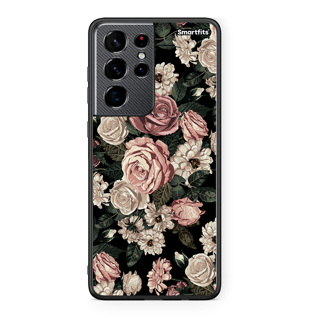 4 - Samsung S21 Ultra Wild Roses Flower case, cover, bumper