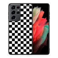 Thumbnail for Θήκη Samsung S21 Ultra Squares Geometric από τη Smartfits με σχέδιο στο πίσω μέρος και μαύρο περίβλημα | Samsung S21 Ultra Squares Geometric case with colorful back and black bezels