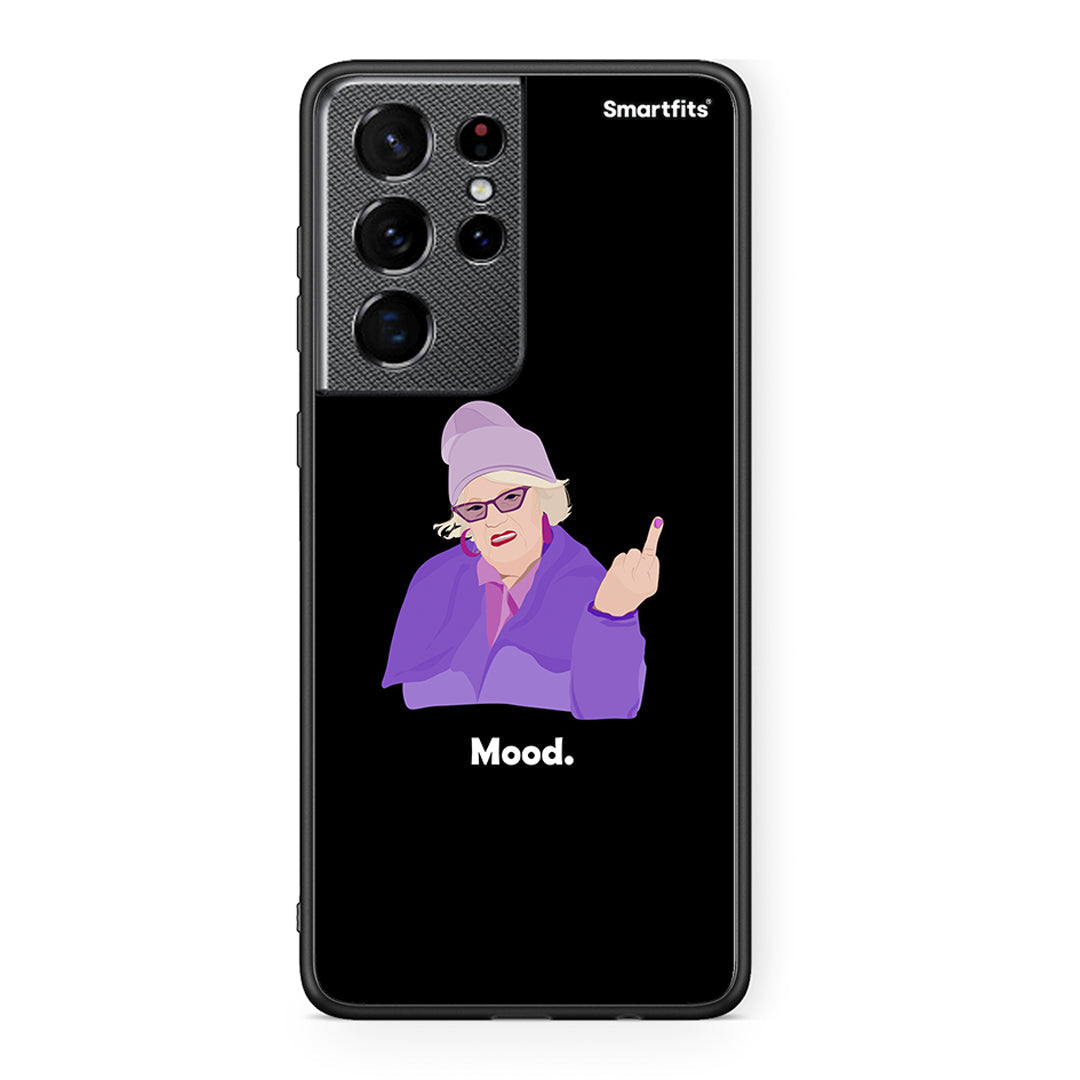 Samsung S21 Ultra Grandma Mood Black θήκη από τη Smartfits με σχέδιο στο πίσω μέρος και μαύρο περίβλημα | Smartphone case with colorful back and black bezels by Smartfits
