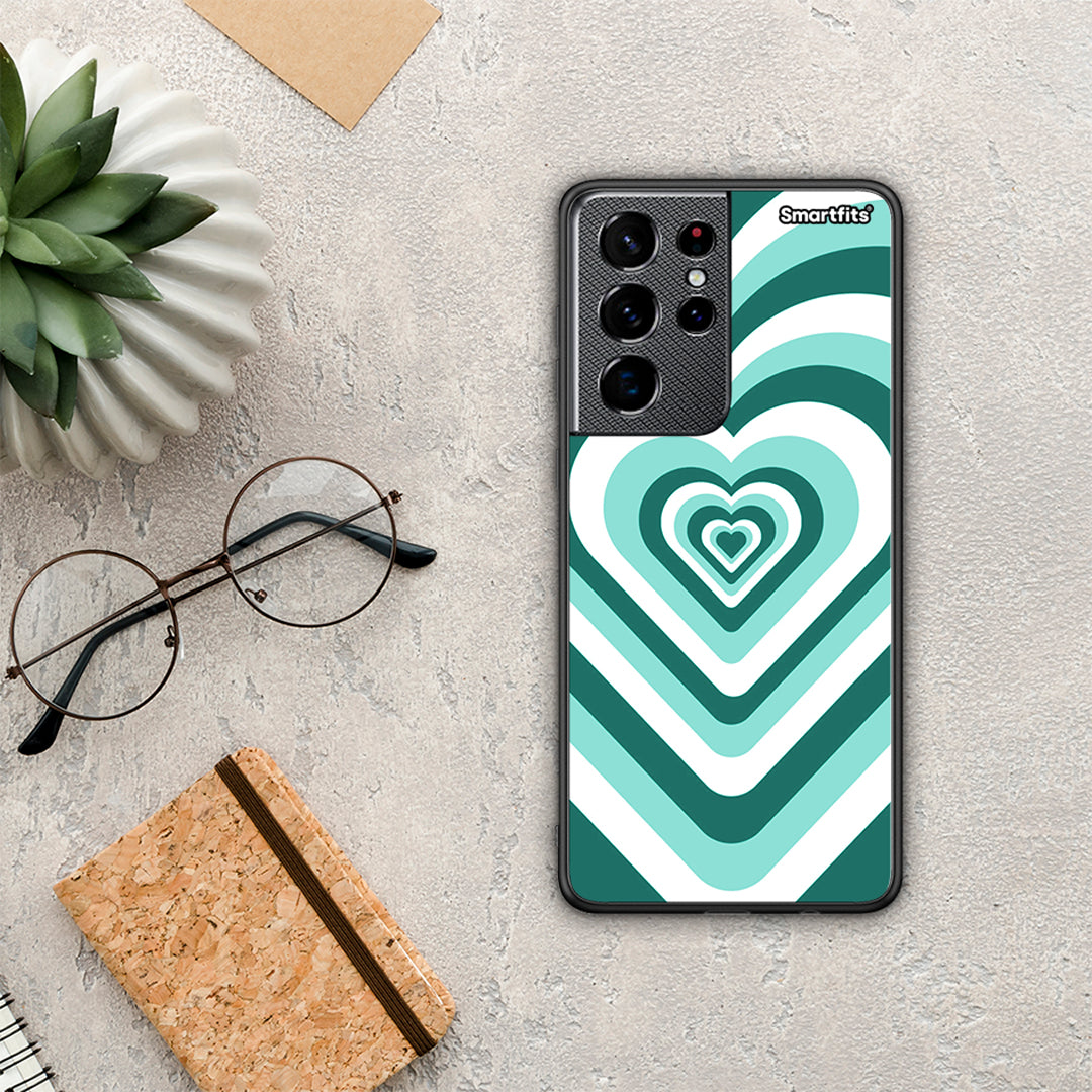 Green Hearts - Samsung Galaxy S21 Ultra case