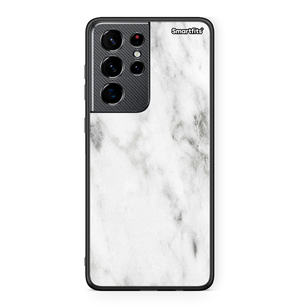 2 - Samsung S21 Ultra White marble case, cover, bumper