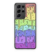 Thumbnail for Samsung S21 Ultra Melting Rainbow θήκη από τη Smartfits με σχέδιο στο πίσω μέρος και μαύρο περίβλημα | Smartphone case with colorful back and black bezels by Smartfits