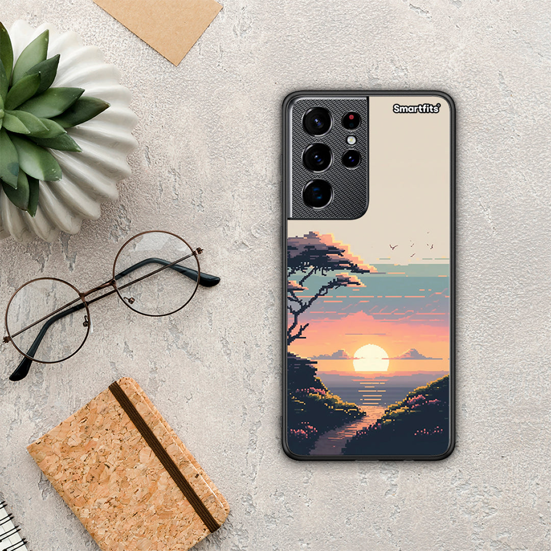 Pixel Sunset - Samsung Galaxy S21 Ultra θήκη