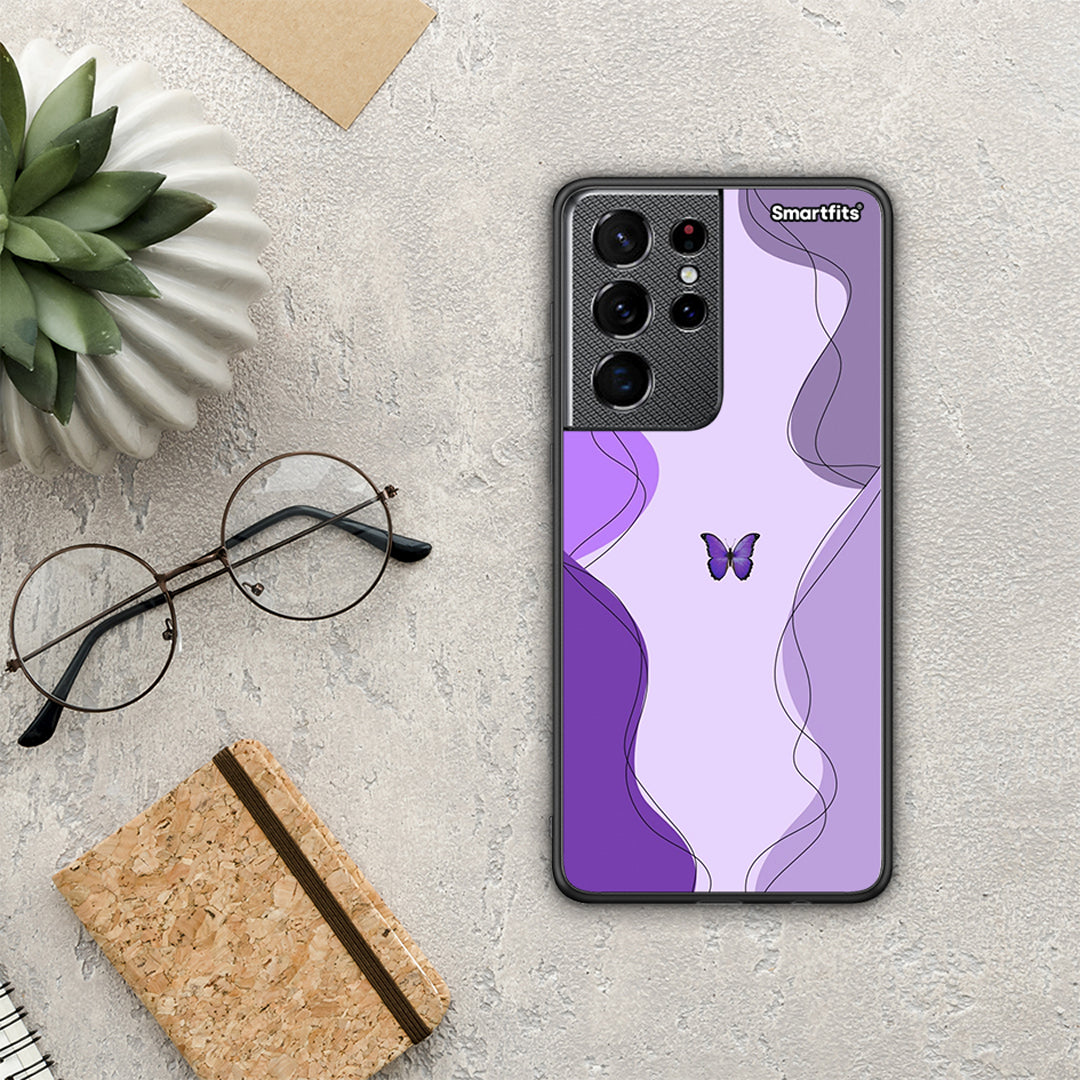 Purple Mariposa - Samsung Galaxy S21 Ultra case