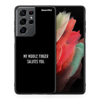 Thumbnail for Θήκη Samsung S21 Ultra Salute από τη Smartfits με σχέδιο στο πίσω μέρος και μαύρο περίβλημα | Samsung S21 Ultra Salute case with colorful back and black bezels