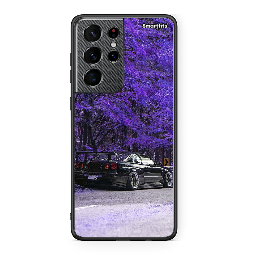 Samsung S21 Ultra Super Car Θήκη Αγίου Βαλεντίνου από τη Smartfits με σχέδιο στο πίσω μέρος και μαύρο περίβλημα | Smartphone case with colorful back and black bezels by Smartfits