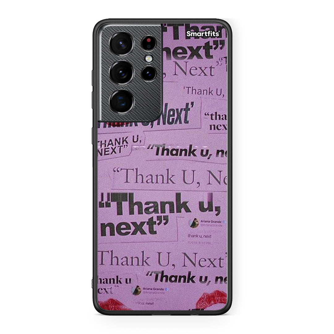 Samsung S21 Ultra Thank You Next Θήκη Αγίου Βαλεντίνου από τη Smartfits με σχέδιο στο πίσω μέρος και μαύρο περίβλημα | Smartphone case with colorful back and black bezels by Smartfits