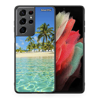 Thumbnail for Θήκη Samsung S21 Ultra Tropical Vibes από τη Smartfits με σχέδιο στο πίσω μέρος και μαύρο περίβλημα | Samsung S21 Ultra Tropical Vibes case with colorful back and black bezels