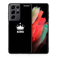 Thumbnail for Θήκη Samsung S21 Ultra King Valentine από τη Smartfits με σχέδιο στο πίσω μέρος και μαύρο περίβλημα | Samsung S21 Ultra King Valentine case with colorful back and black bezels