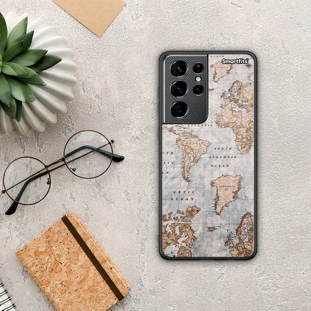 World Map - Samsung Galaxy S21 Ultra Case