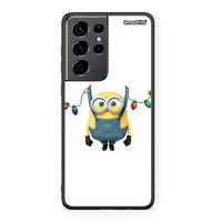 Thumbnail for Samsung S21 Ultra Xmas Minion Lights θήκη από τη Smartfits με σχέδιο στο πίσω μέρος και μαύρο περίβλημα | Smartphone case with colorful back and black bezels by Smartfits