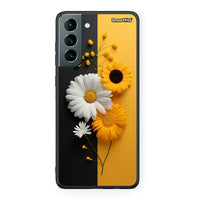 Thumbnail for Samsung S21 Yellow Daisies θήκη από τη Smartfits με σχέδιο στο πίσω μέρος και μαύρο περίβλημα | Smartphone case with colorful back and black bezels by Smartfits