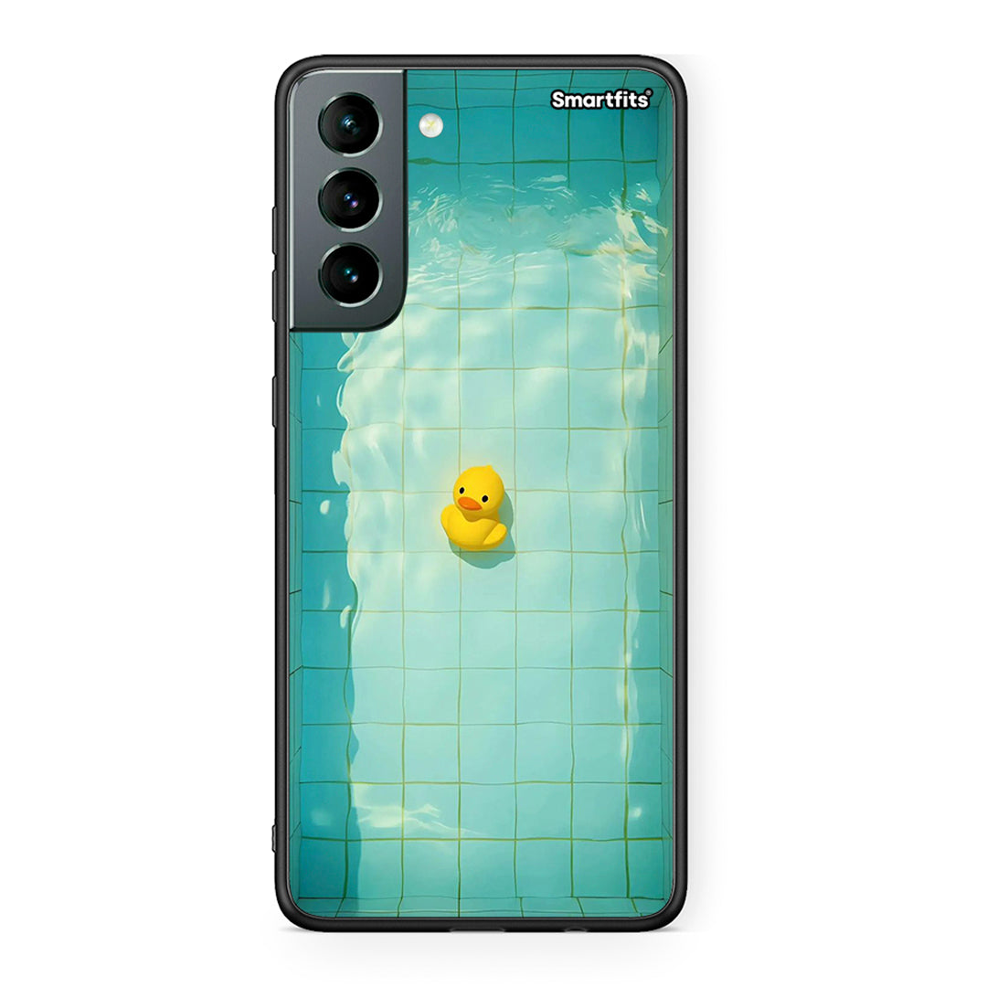 Samsung S21 Yellow Duck θήκη από τη Smartfits με σχέδιο στο πίσω μέρος και μαύρο περίβλημα | Smartphone case with colorful back and black bezels by Smartfits