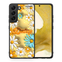 Thumbnail for Θήκη Samsung S22 Bubble Daisies από τη Smartfits με σχέδιο στο πίσω μέρος και μαύρο περίβλημα | Samsung S22 Bubble Daisies case with colorful back and black bezels