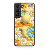 Thumbnail for Samsung S22 Bubble Daisies θήκη από τη Smartfits με σχέδιο στο πίσω μέρος και μαύρο περίβλημα | Smartphone case with colorful back and black bezels by Smartfits