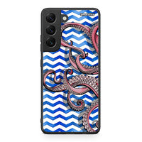 Thumbnail for Samsung S22 Chevron Devilfish θήκη από τη Smartfits με σχέδιο στο πίσω μέρος και μαύρο περίβλημα | Smartphone case with colorful back and black bezels by Smartfits