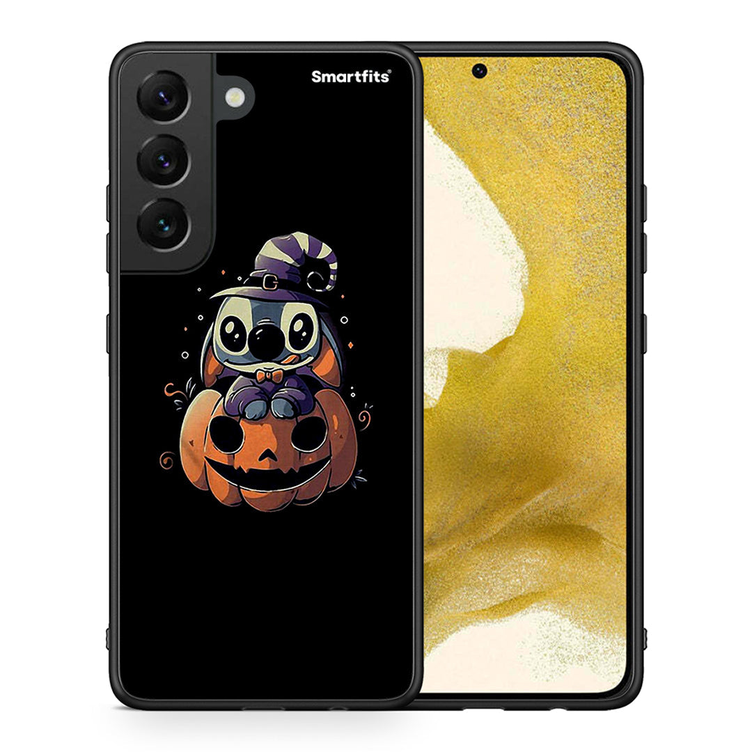 Θήκη Samsung S22 Halloween Stitch από τη Smartfits με σχέδιο στο πίσω μέρος και μαύρο περίβλημα | Samsung S22 Halloween Stitch case with colorful back and black bezels