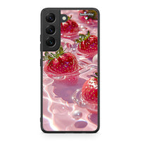 Thumbnail for Samsung S22 Juicy Strawberries θήκη από τη Smartfits με σχέδιο στο πίσω μέρος και μαύρο περίβλημα | Smartphone case with colorful back and black bezels by Smartfits