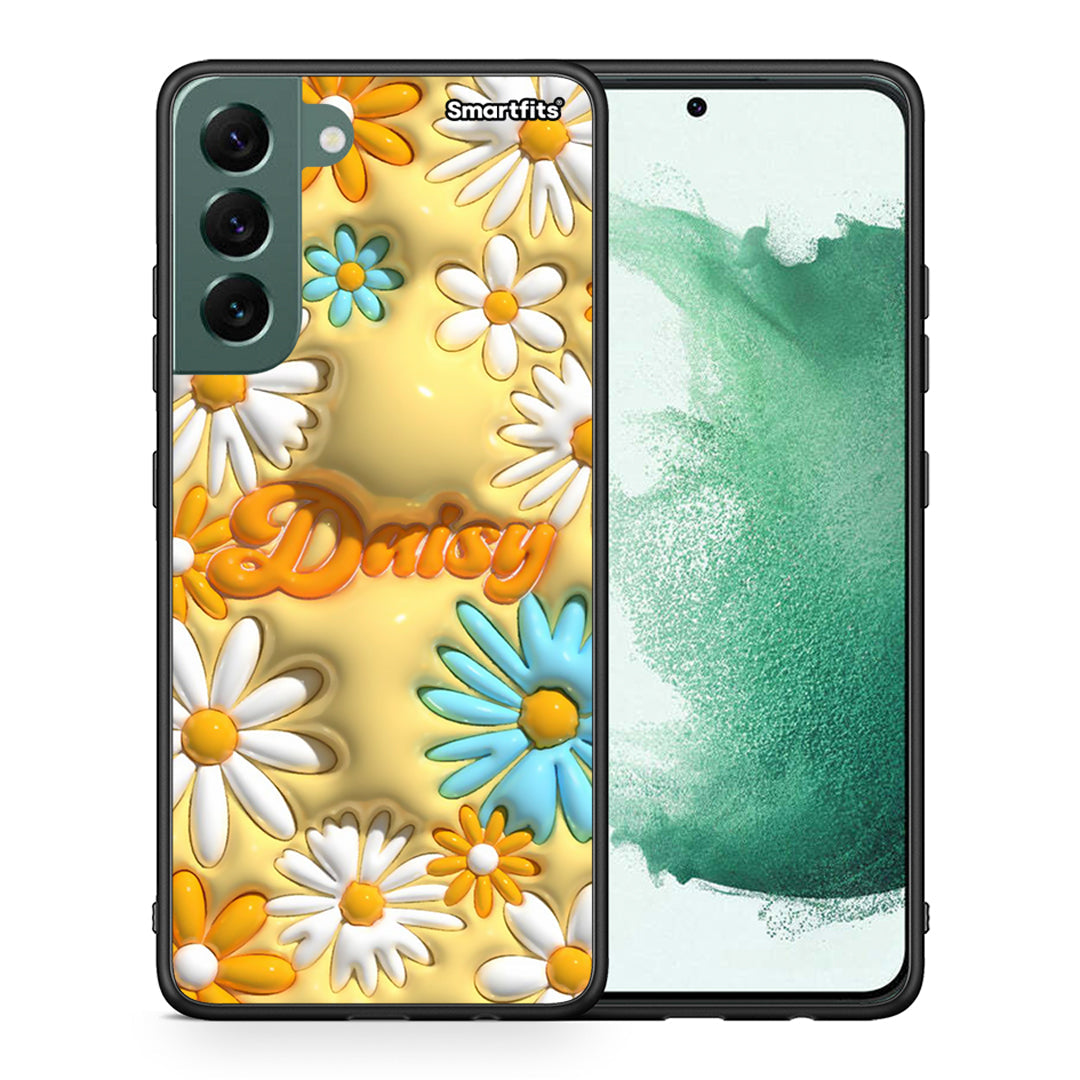 Θήκη Samsung S22 Plus Bubble Daisies από τη Smartfits με σχέδιο στο πίσω μέρος και μαύρο περίβλημα | Samsung S22 Plus Bubble Daisies case with colorful back and black bezels