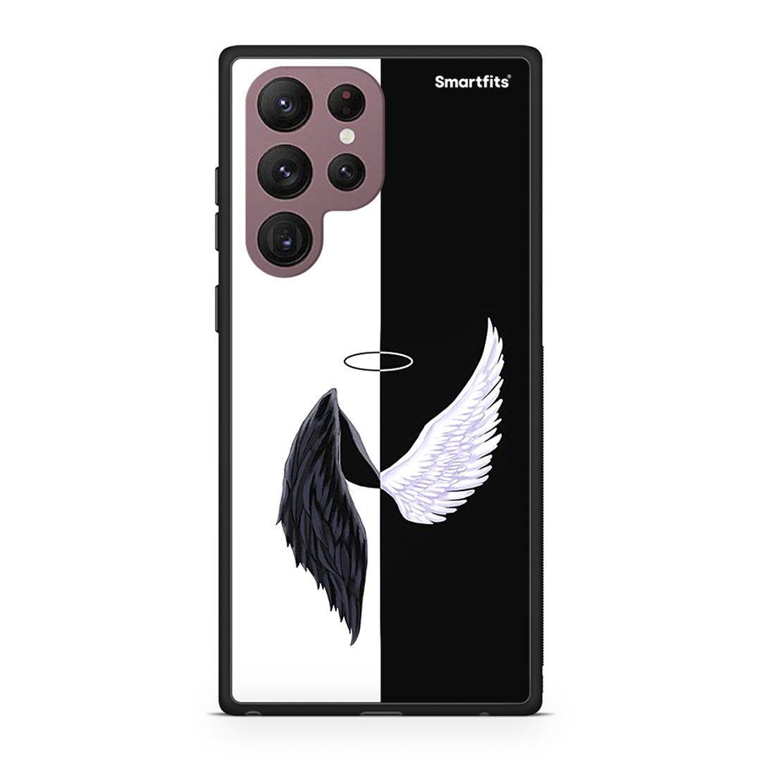 Samsung S22 Ultra Angels Demons θήκη από τη Smartfits με σχέδιο στο πίσω μέρος και μαύρο περίβλημα | Smartphone case with colorful back and black bezels by Smartfits