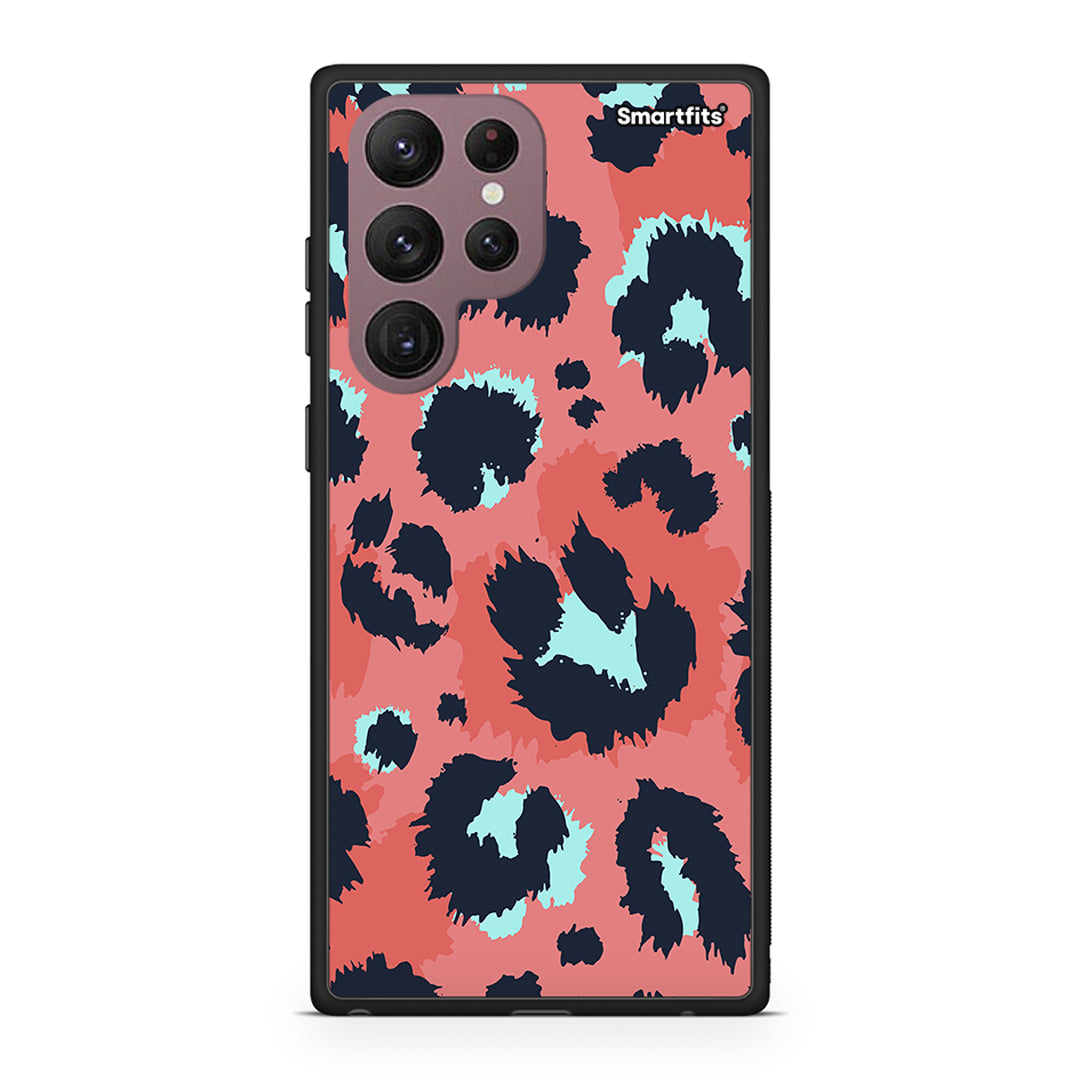 Samsung S22 Ultra Pink Leopard Animal case, cover, bumper