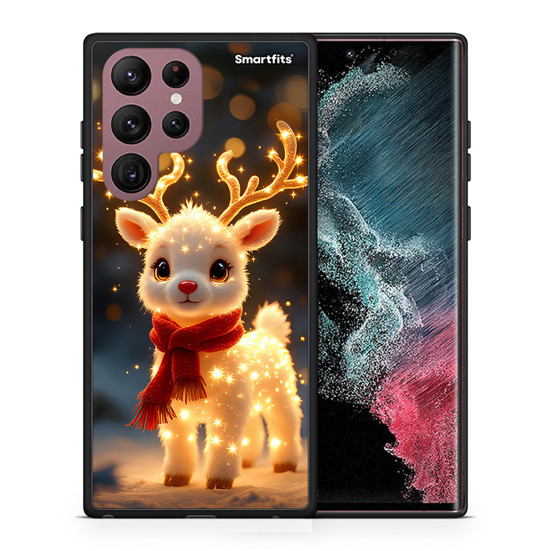 Θήκη Samsung S22 Ultra Christmas Cutie από τη Smartfits με σχέδιο στο πίσω μέρος και μαύρο περίβλημα | Samsung S22 Ultra Christmas Cutie case with colorful back and black bezels