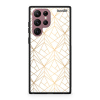 Thumbnail for Samsung S22 Ultra Luxury White Geometric case, cover, bumper