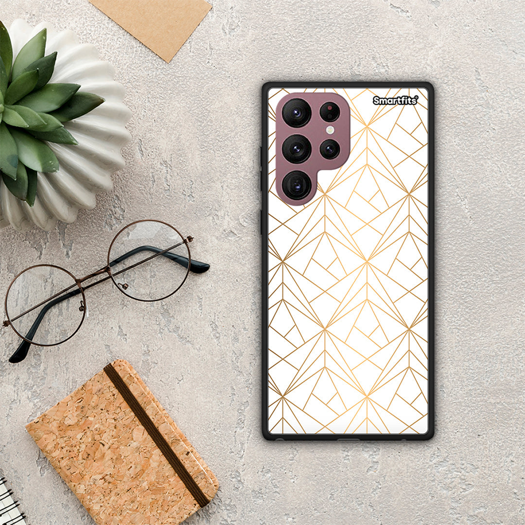 Geometric Luxury White - Samsung Galaxy S22 Ultra Case